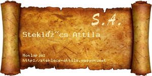 Steklács Attila névjegykártya